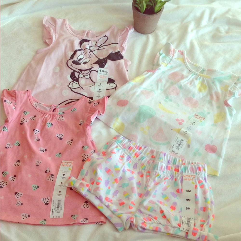 New 9 month bundle 3 shirts and 1 pair of …